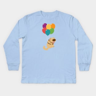 Dug Balloons Kids Long Sleeve T-Shirt